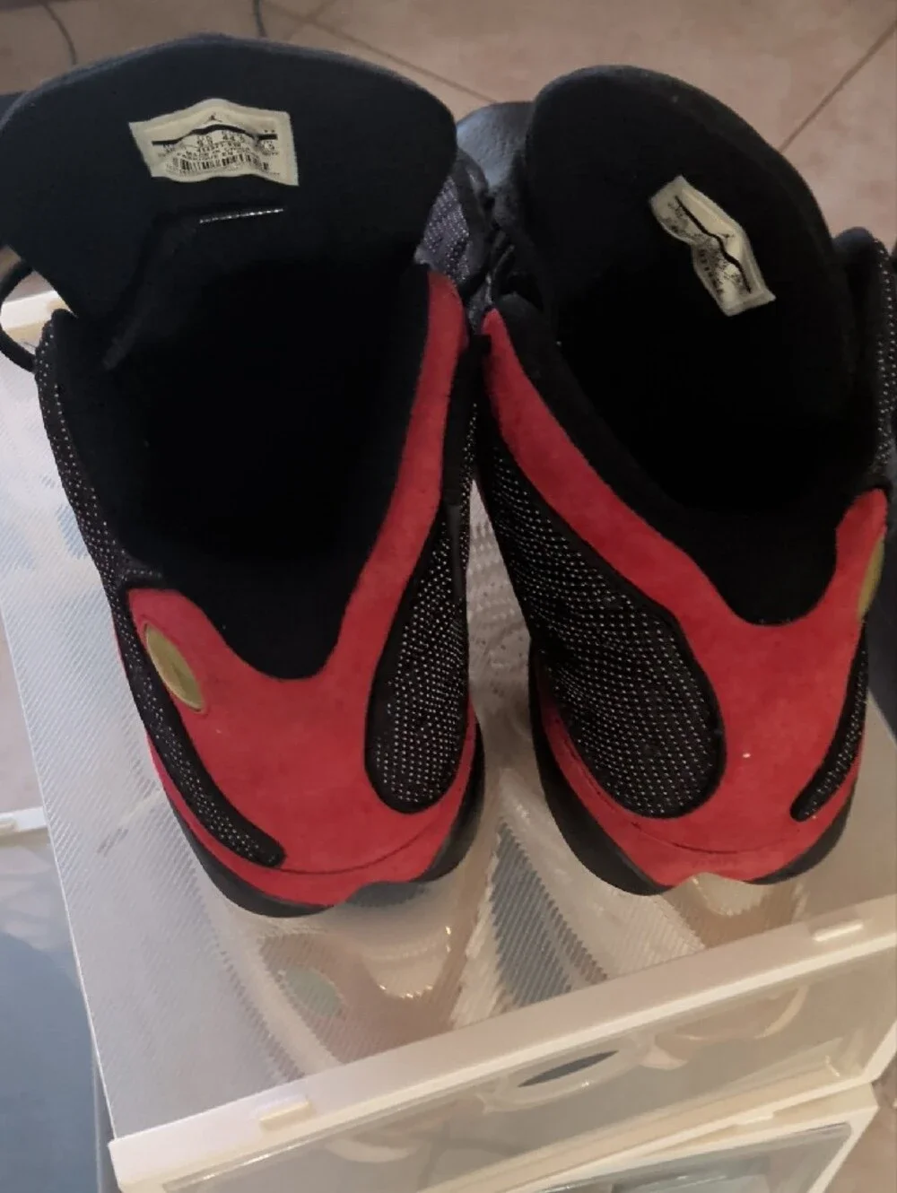 Men's Black and Red Athletic Sneakers